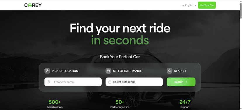 Carey Car Rental Platform