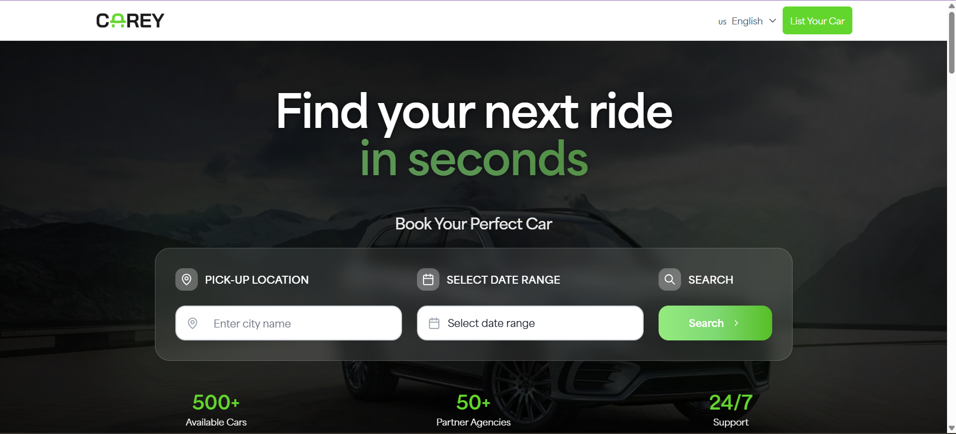 Carey Car Rental Platform